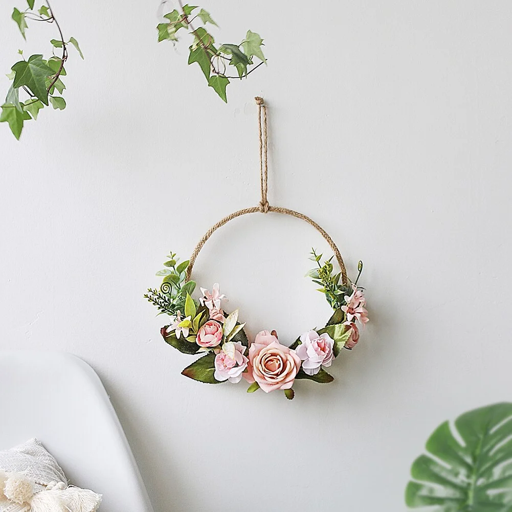 Artificial Flowers Spring Wreath Wall Hanging Wedding Home Decor Christmas Decorations Door Wreaths And Garlands Nursery Gift