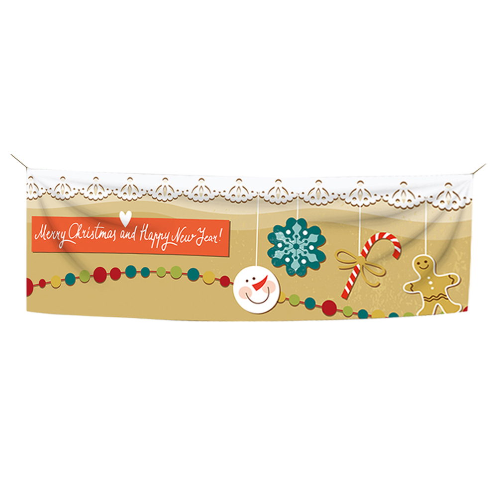 

Christmas Banner Background Cloth Art Decoration Door Sticker Holiday Prop, 501 Original