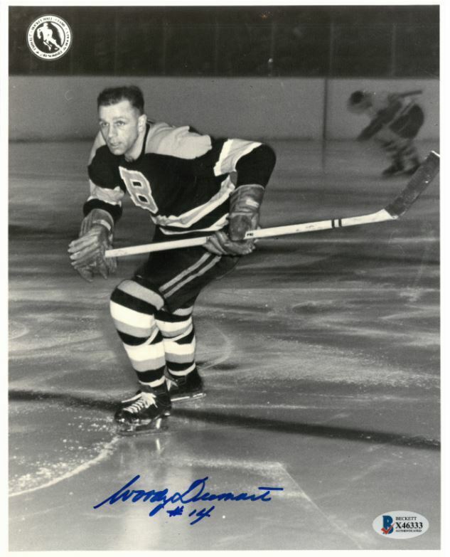 Woody Dumart signed Boston Bruins autographed 8x10 Photo Poster painting BAS Beckett COA