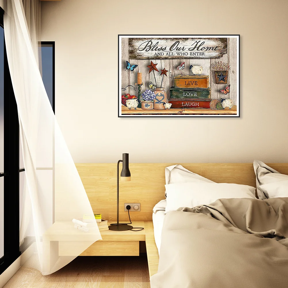 11CT Full Stamped Cross Stitch - Bookshelf(Canvas|40*50CM)