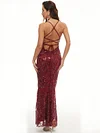 Evening Wrap A-Line Backless Embroidered V-Neck Maxi Dress