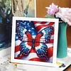 Butterfly Flower 5D DIY Partial Special Shaped Drill Diamond Painting With Frame Kit 17.2x17.2cm