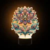 Gorgeous Flower Diamond Painting Night Light 5D DIY Diamond Painting Lamp (Flower B)