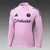 Joyfball 2025/2026 Inter Miami Half-Pull Training Suit Pink Football Shirt 1:1 Thai Quality