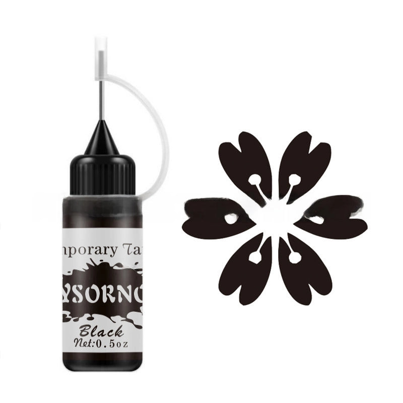 Hand-painted Pigment Color Black Henna Paste Tattoo Juice Paste Jagua Plant Paste Hollow Template