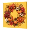 Framed Pumpkin Kapok - Pearls Painting Kit DIY Diamond Painting Pearl Dot Crafts 20x20CM