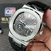 Patek Nautilus 5712G-001 Moonphase Power reserve with Gray Dial Leather strap(40mm) Super Clone