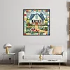 Colorful Mosaic House-11CT Stamped Cross Stitch 50*50cm/19.69*19.69in tapestrymarket