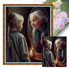 (Multi Style)Girl In Magic Mirror-Full Embroidery 3 strands 11CT Stamped Cross Stitch-40*50CM