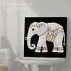 DIY Pearl Painting Elephant for Home Decor with Frame(25x25cm)