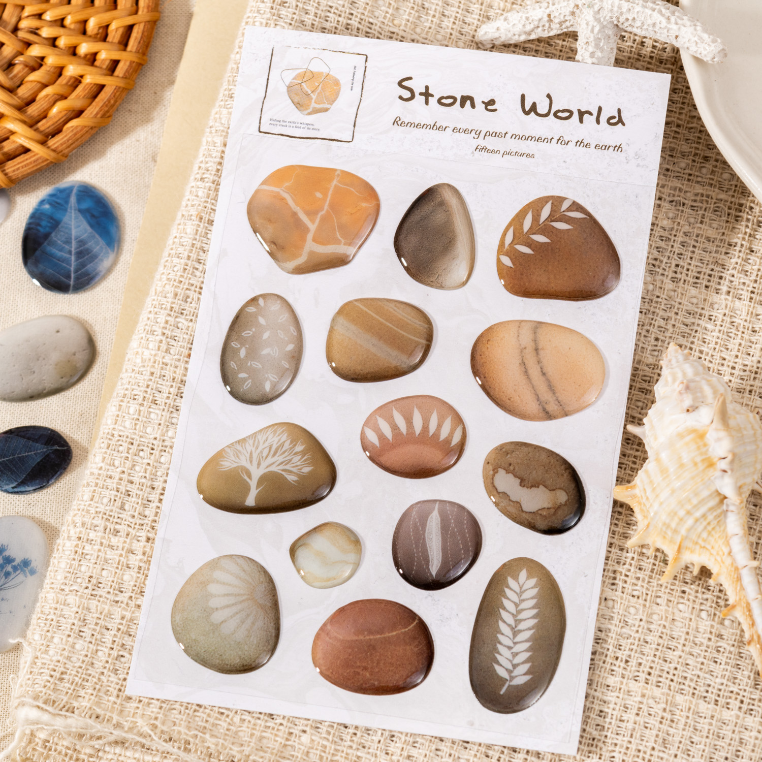 스티커 - 페블 월드 시리즈 빈티지 스톤 글루