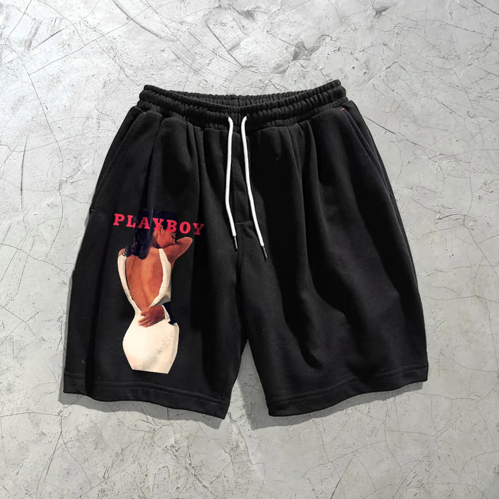 Fashion trend printing casual loose sports shorts