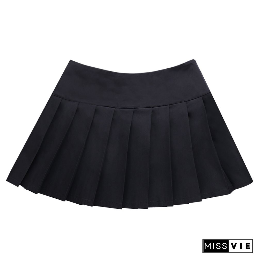 Black Mall Goth Skirt Women Harajuku Y2k E-girl High Waist Pleated Mini Skirt Dark Gothic Punk Emo Alt Club Streetwear