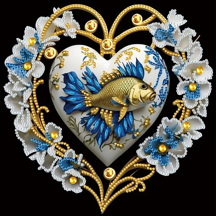 Eternal Heart 30*30CM(Canvas) Special Shaped Drill Diamond Painting gbfke