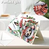 6PCS DIY Diamond Art Greeting Cards Christmas Animal Congratulations Cards Gift