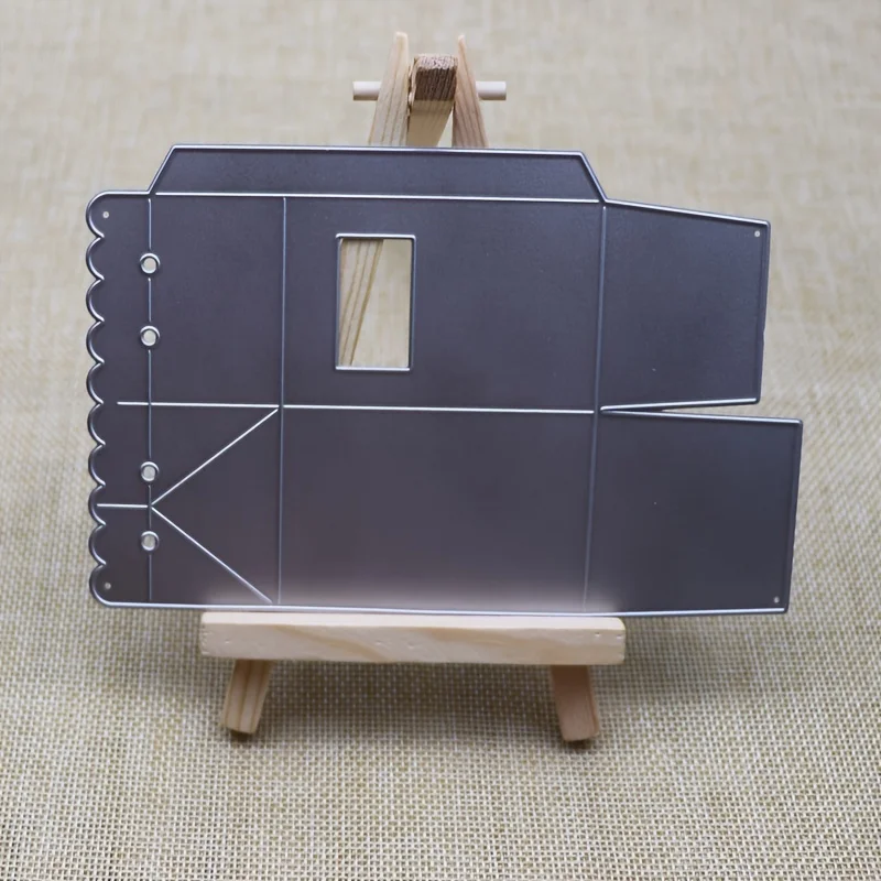 Nigikala Cutting Dies Scrapbooking Silvery House Frame Candy Gift Box Embossing Die Cut Stencil DIY Photo Album Card Making