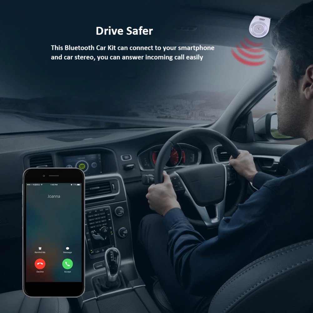 Hands Free Bluetooth Car Kit Sun Visor In-Car Speakephone with Visor Clip от Cesdeals WW