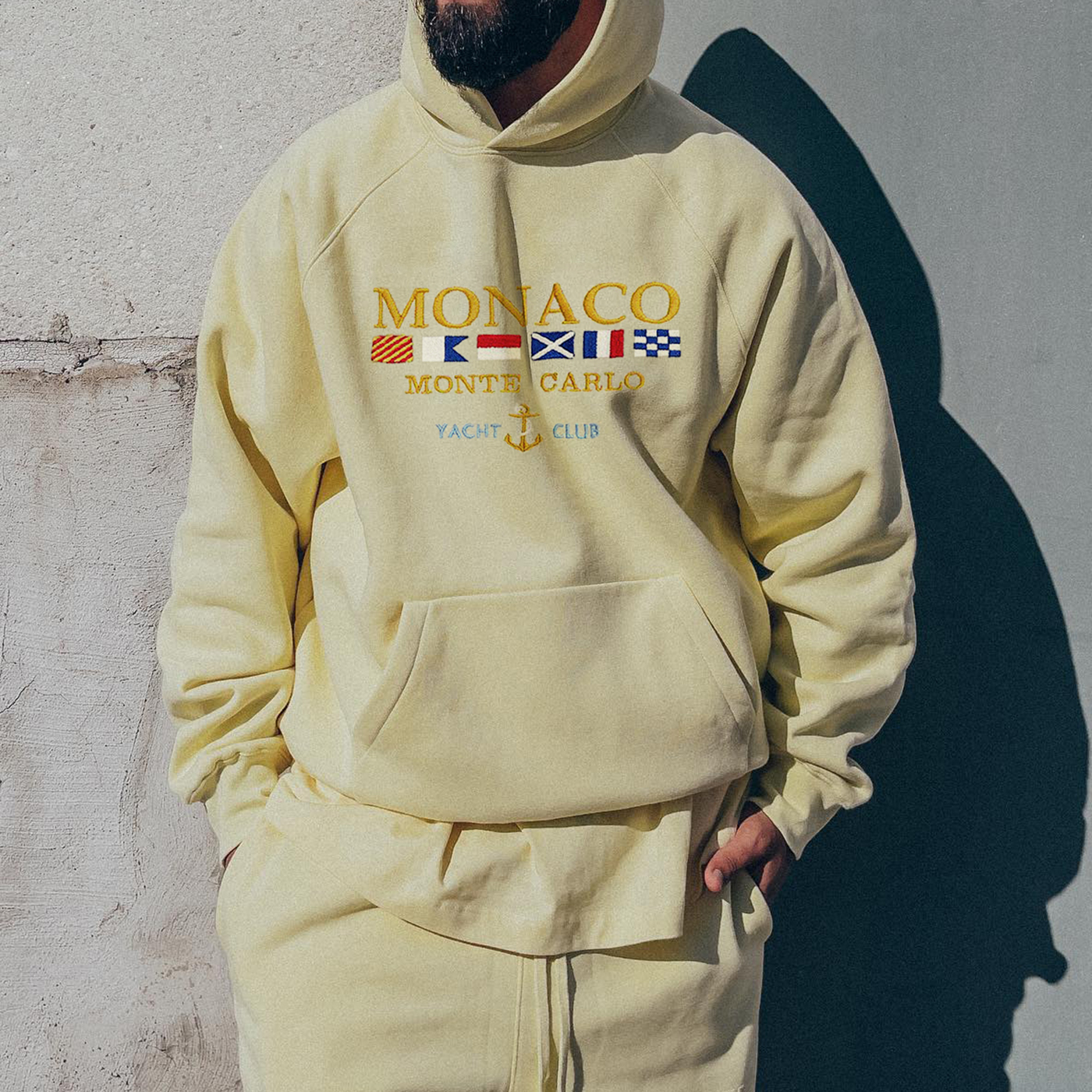 Vintage Casual Monaco Monte Carlo Yacht Club Hoodie / [blueesa] /