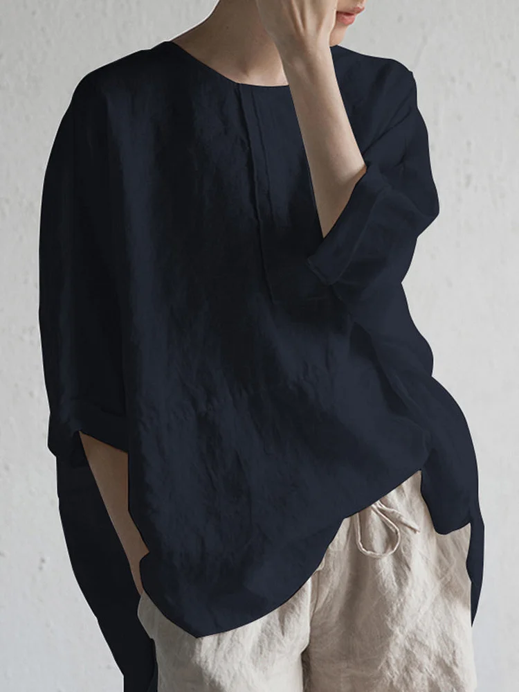 Cozy Back Slit T-Shirt