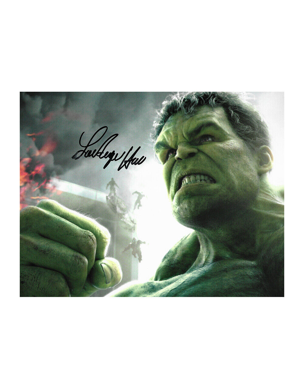 10x8 The Incredible Hulk Print Signed by Lou Ferrigno 100% Authentic With COA