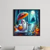 40x40cm Halloween Geist 5D DIY Vollbohrer Runde Diamond Malerei Kit Wohnkultur