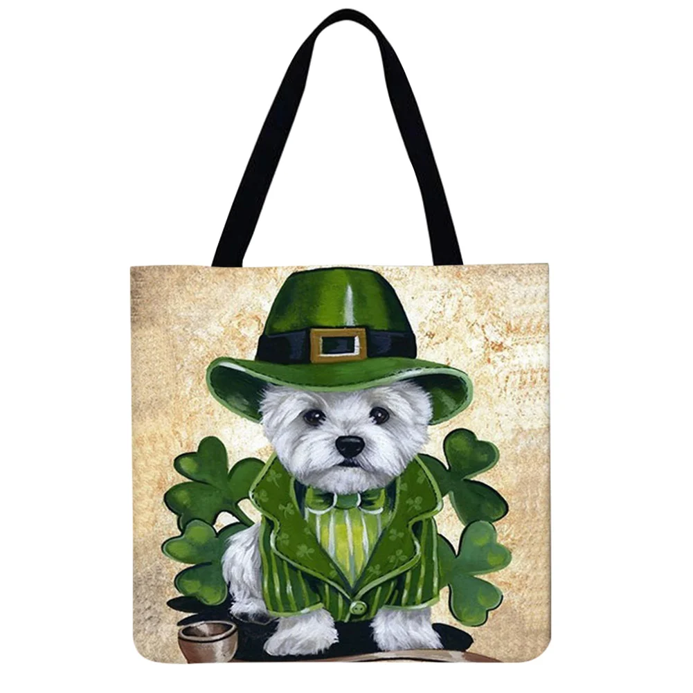 Linen Tote Bag - Dog