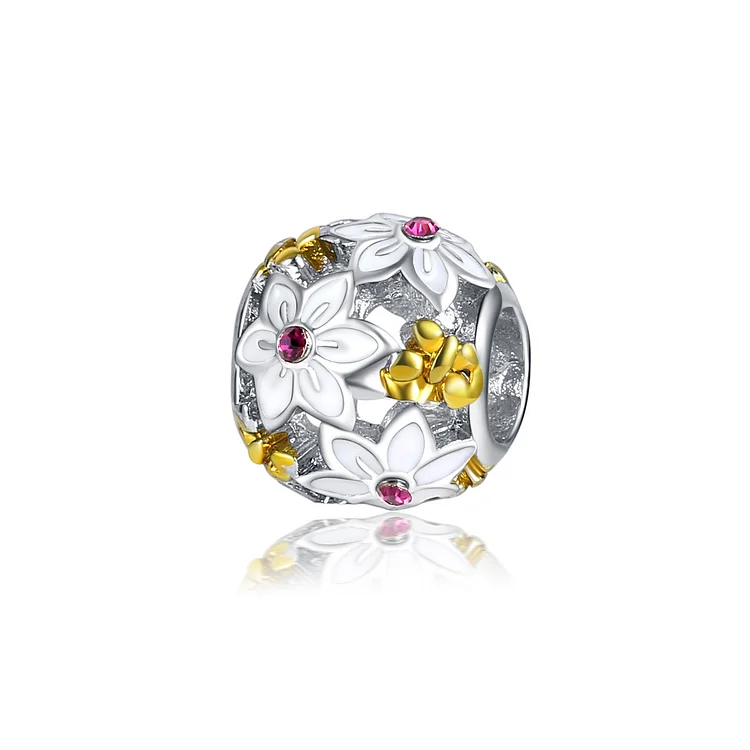 Bicolor Flower Charm Bracelet Accessories