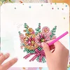(US Only)6Pcs Spring DIY Diamond Painting Refrigerator Magnets Kit for Home Decoration
