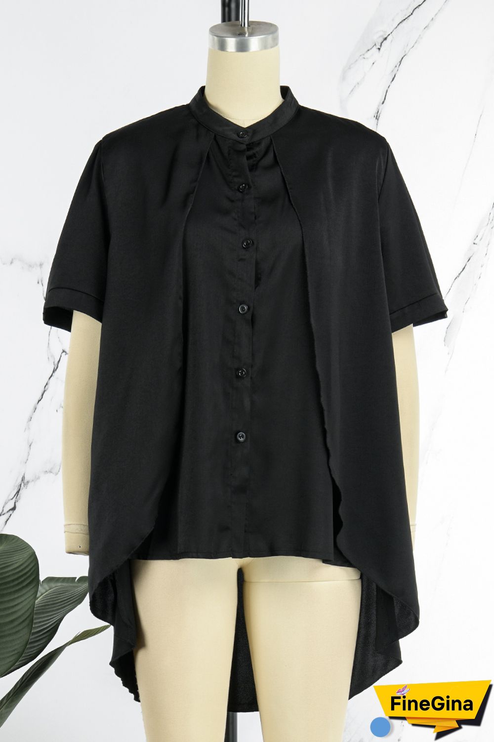 Burgundy Casual Solid Patchwork Shirt Collar Tops