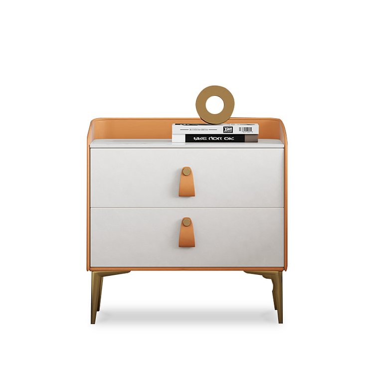 Homemys Modern Night Stand Bedside Table Side Table With Sintered Stone Top