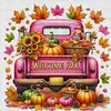 Pumpkin Truck-11CT Stamped Cross Stitch 50*50cm/19.69*19.69in