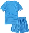 Quick Dry Short Sleeve T-shirt and Mesh Shorts Soccer Set Color: Blue Rhombic