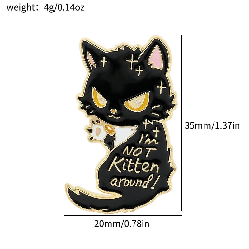 Cute Pin Cat Alloy Enamel Unisex Brooches