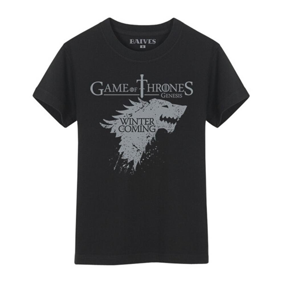 Got Game Of Thrones Game Winter Is Coming Stark Black T Shirt Men Ver