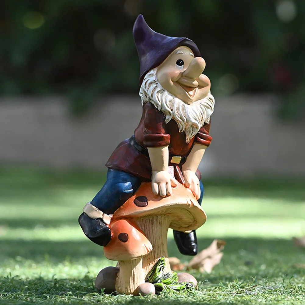 Gnome Dwarf Garden Statue Gift Outdoor Decoration Courtyard Accessories
