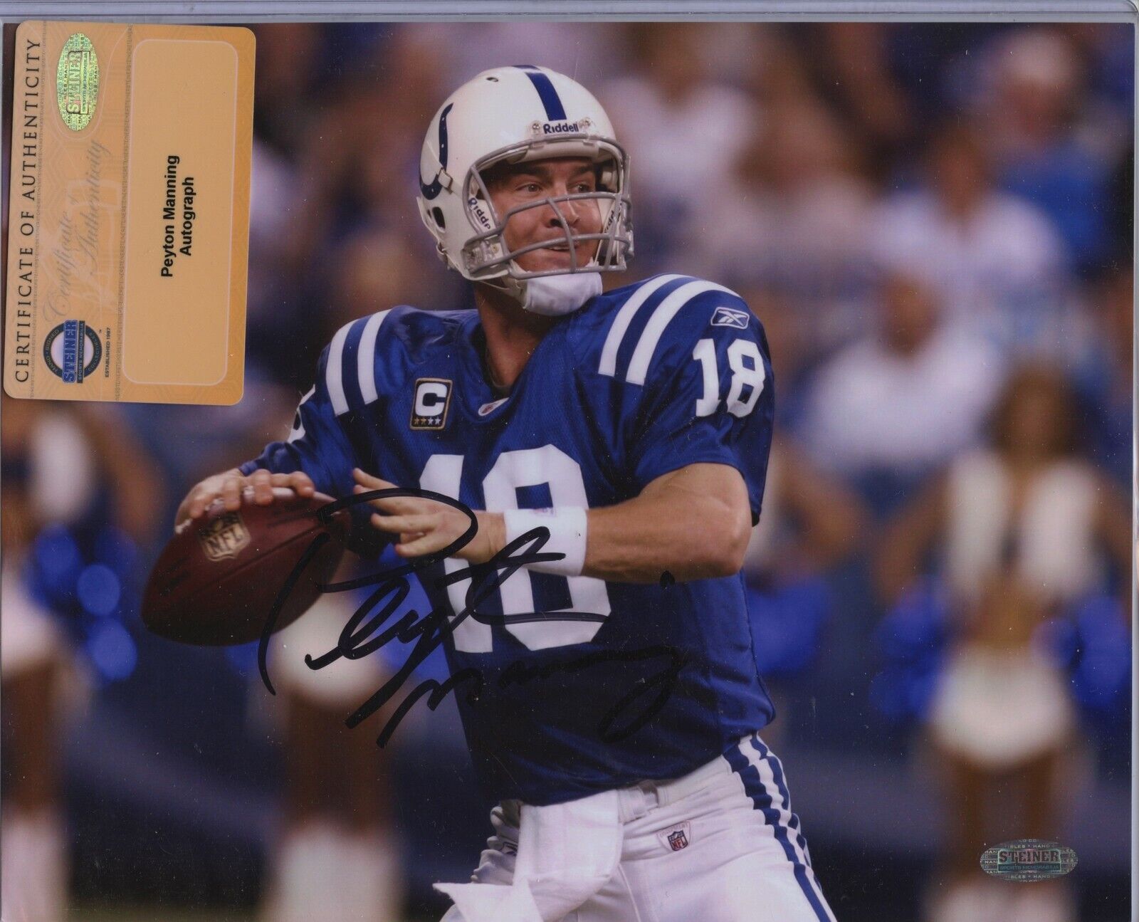 PEYTON MANNING 8x10 Photo Poster painting Signed Autographed Auto STEINER Colts Broncos