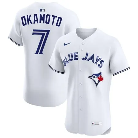 Youth Toronto Blue Jays #7 Kazuma Okamoto Nike White Home Replica Jersey