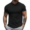 2024 Summer New Men's Lapel Loose Short-sleeved Polo Shirt