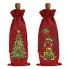 2pcs Christmas Diamond Art Linen Wine Gift Bag Diamond Painting Red Wine Bag Kit
