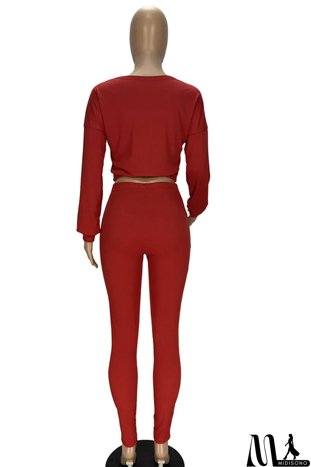 MidiSono - White Fashion Casual Pit Article Fabrics Letter Embroidered Boat Neck Two Pieces