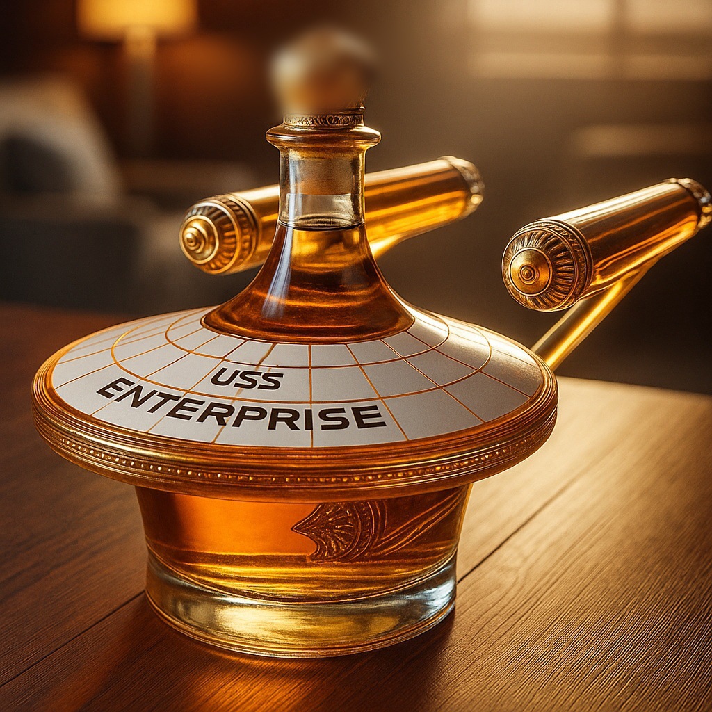 Tegooe Spaceship Shaped Whiskey Decanter - High Borosilicate Glass Wine Bottle for Home Bar Decoration