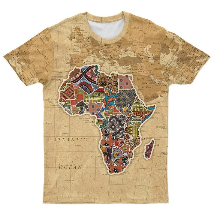 Men's Plus Size Africa On World Map T-Shirt