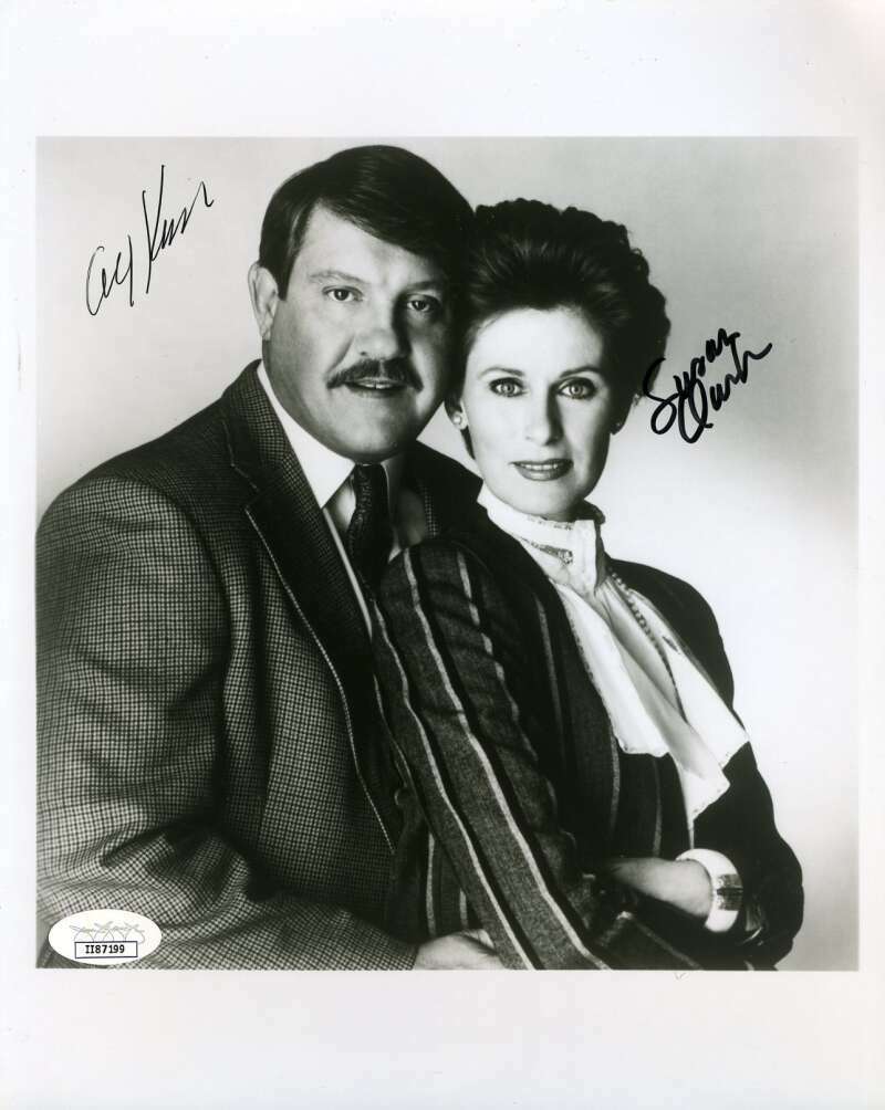 Alex Karras Susan Clark JSA Coa Signed 8x10 Webster Photo Poster painting Autograph