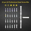 DIY screwdriver 24 in 1, switchable screwdriver shape to adapt to various home repairs, cool home repair tool box, compact and portable, does not take up space ratchet screwdriver