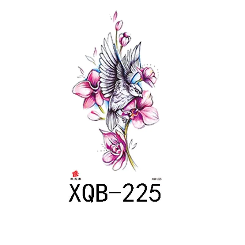 Small Full Arm Waterproof Tattoo Sticker Half Arm Arm Painted Flower Animal Arm Lasting European and American Tattoo Sticker