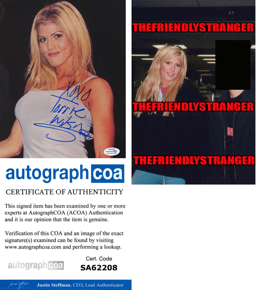 TORRIE WILSON signed Autographed 8X10 Photo Poster painting WWE HOT Rare Full Signature ACOA COA