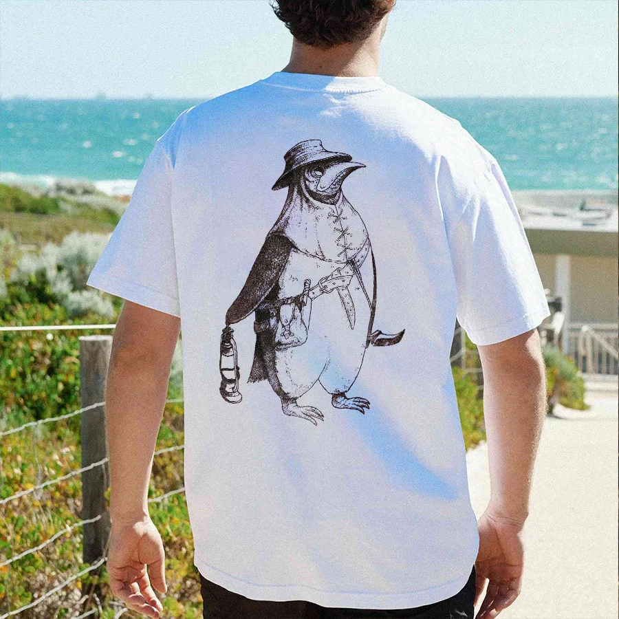 Penguin Adventure Printed Men's T-shirt
