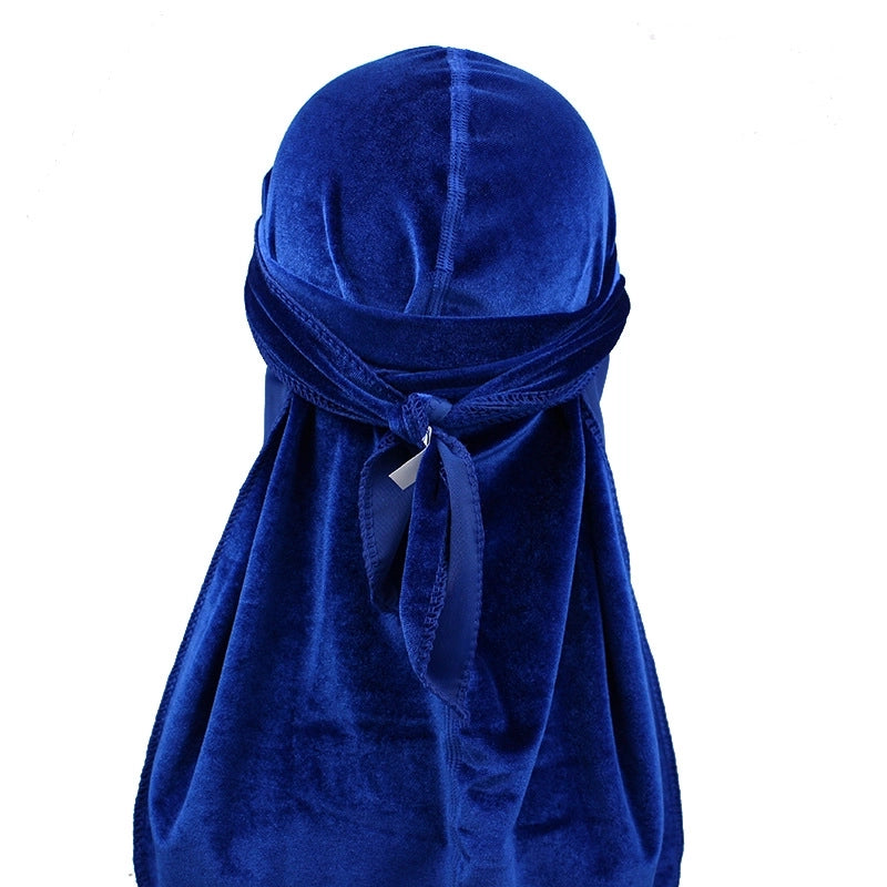 High Quality Supply New Seamless Velvet Long Tail Pirate Hat Long Ribbon Headscarf Hat Durag