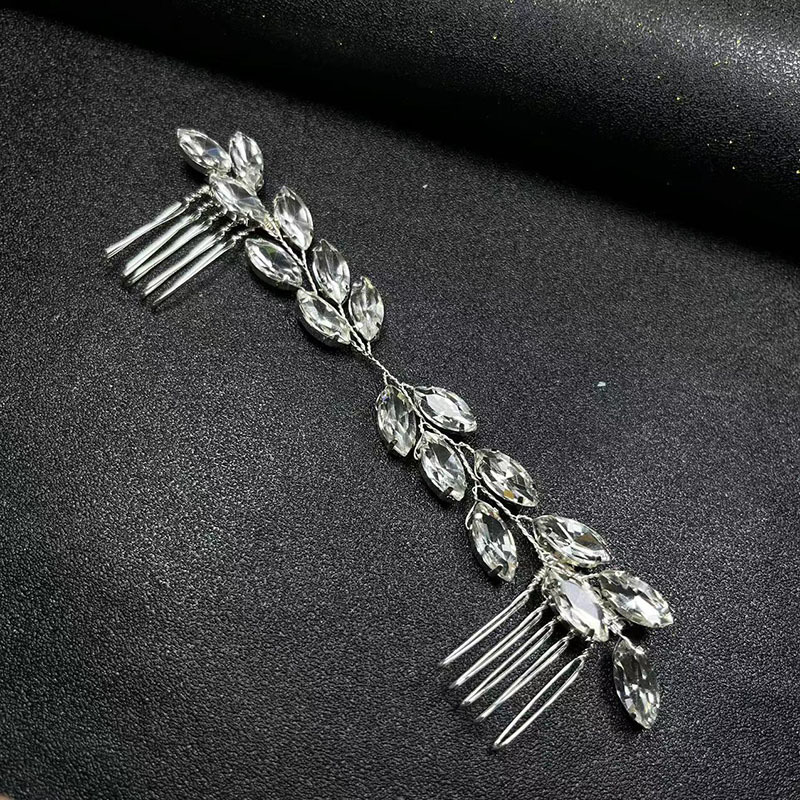 ErXun Bridal Glamour Hair Comb Band - Korean Crystal Wedding Tiara