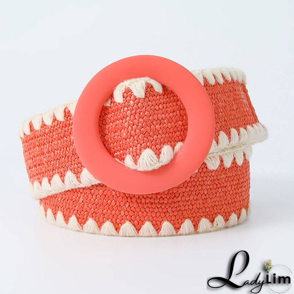 Casual Sweet Color Block Contrast Belts